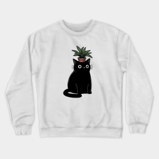 Cat Plant Head Crewneck Sweatshirt